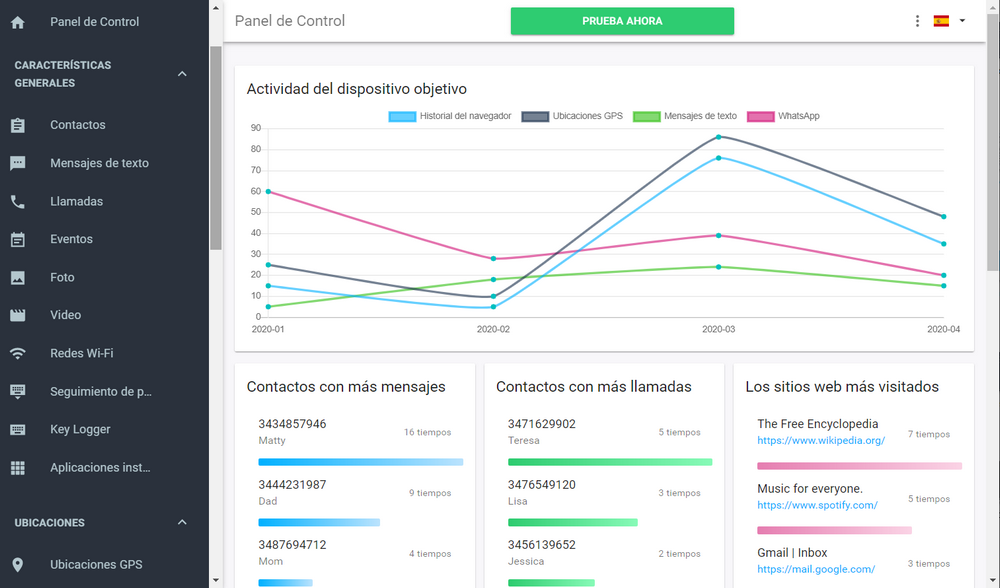 tablero - ¿Cómo espiar un teléfono de forma remota?